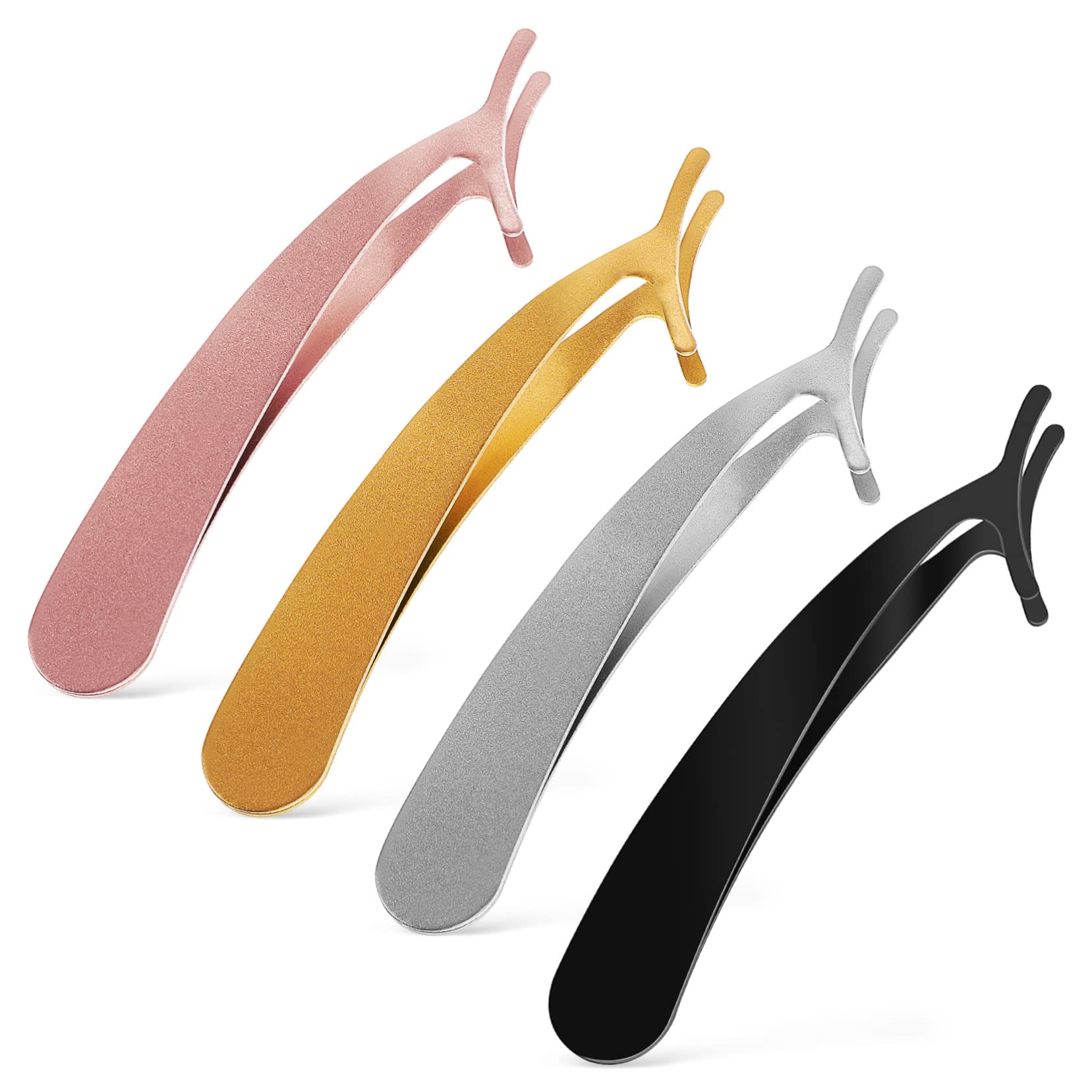 Abaodam 16pezzi Pinzette Per Applicatore Di Ciglia Finte Da Inossidabile Per Estensioni Di Ciglia Design Ergonomico e Multifunzionale Clip Per Applicazione e Rimozione Facile