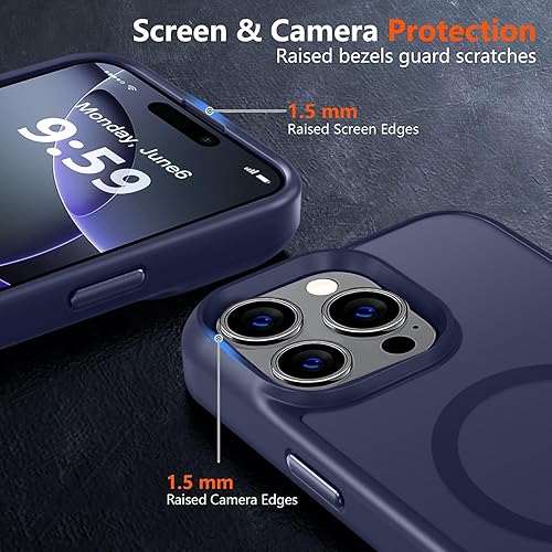 Vista 255 de MOCCA - Funda magnética resistente para iPhone 11 de 6.1 pulgadas, compatible con MagSafe, protector de pantalla de vidrio + protector de lente