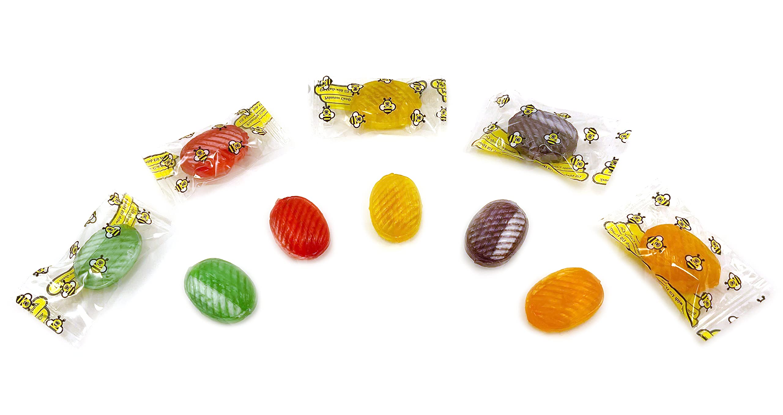 LaetaFood Primrose Sweet Assorted Honey Bee Filled Hard Candy