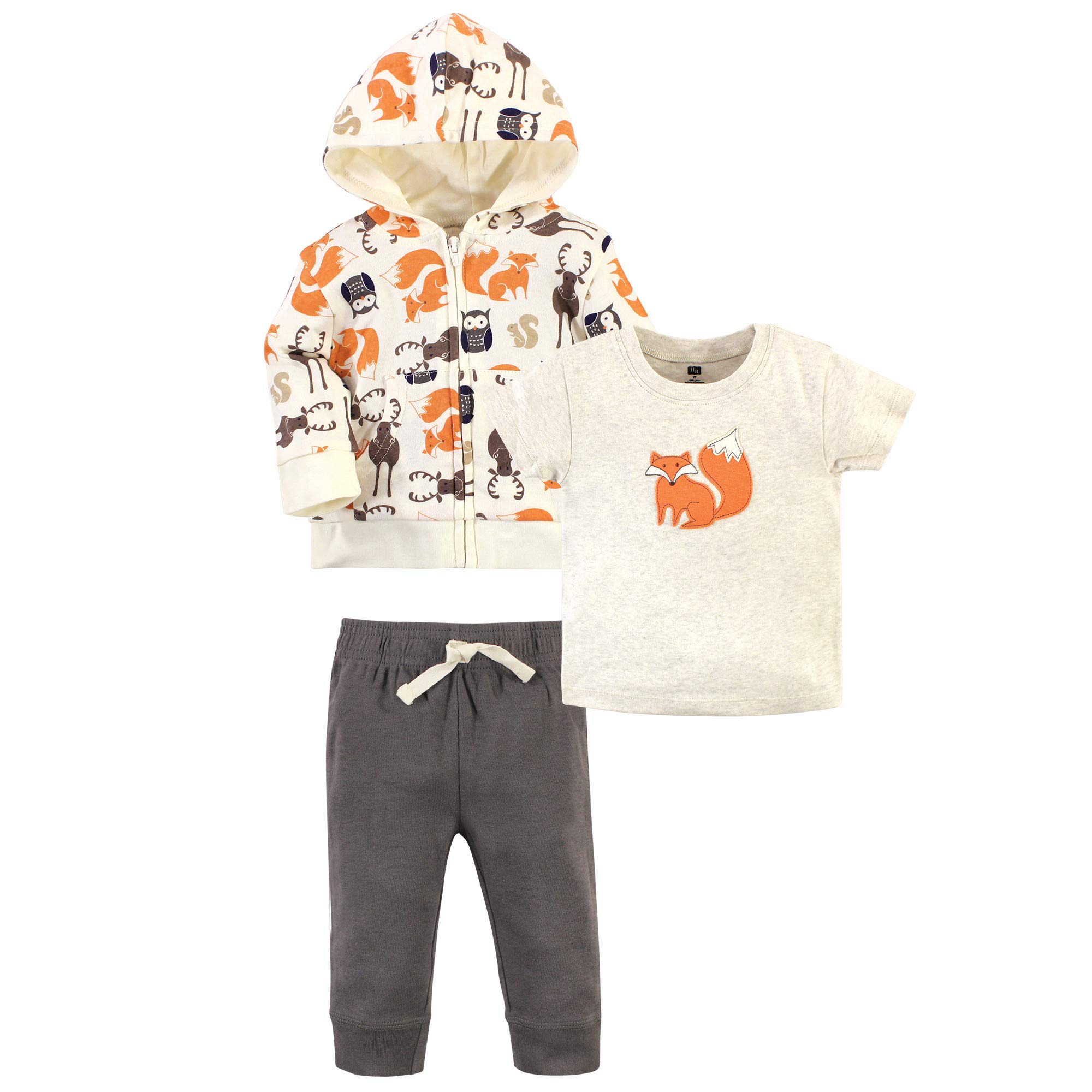 Hudson baby Dziecięca bluza z kapturem body i spodnie, brokat jednorożec maluch kurtka dresowa