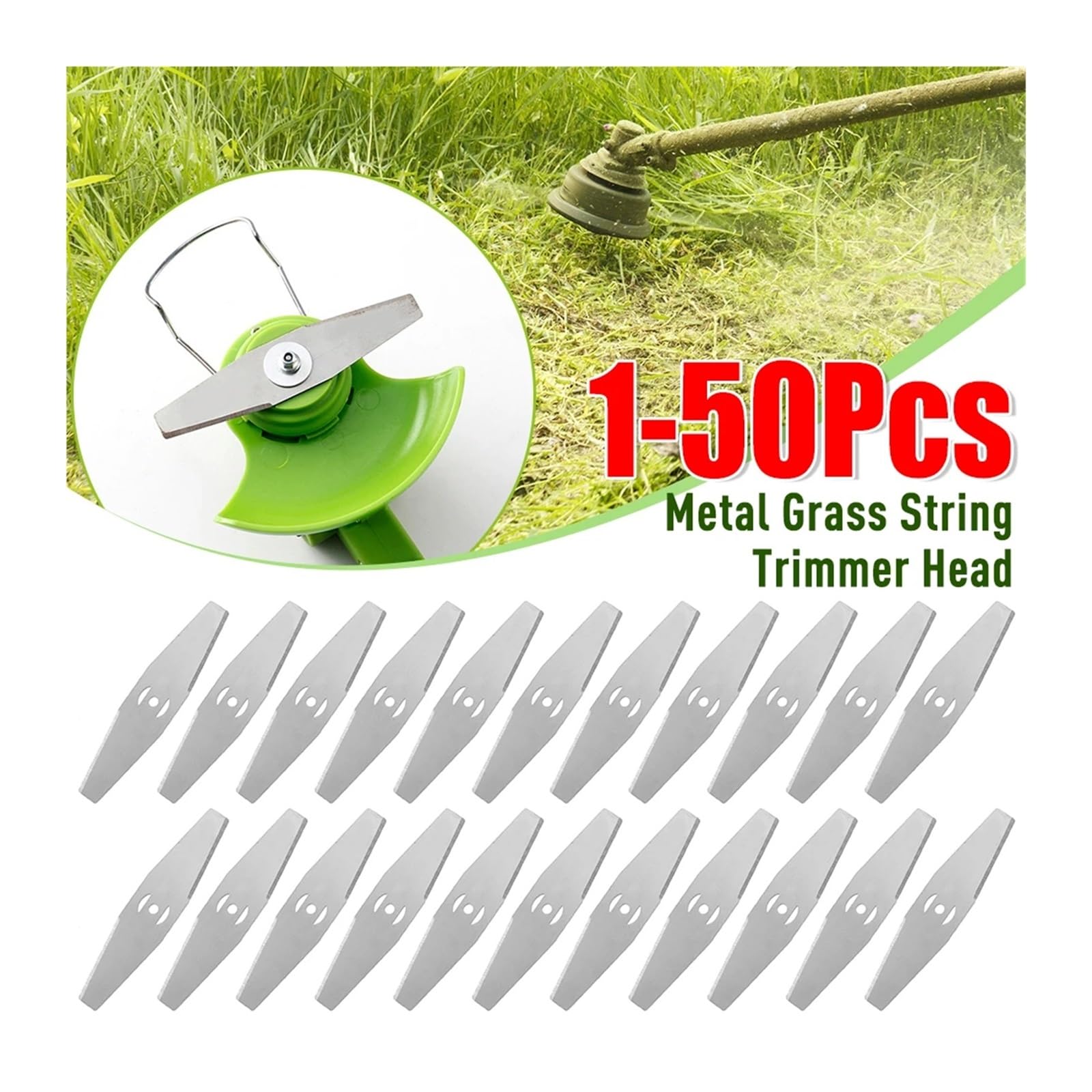 1-50 Piezas de Repuesto for cortadora de césped, Cuchillas de Acero, Cabezal de Corte de Hilo de Metal, Accesorios de Mano, Herramientas eléctricas for el hogar y el jardín.(30PCS)