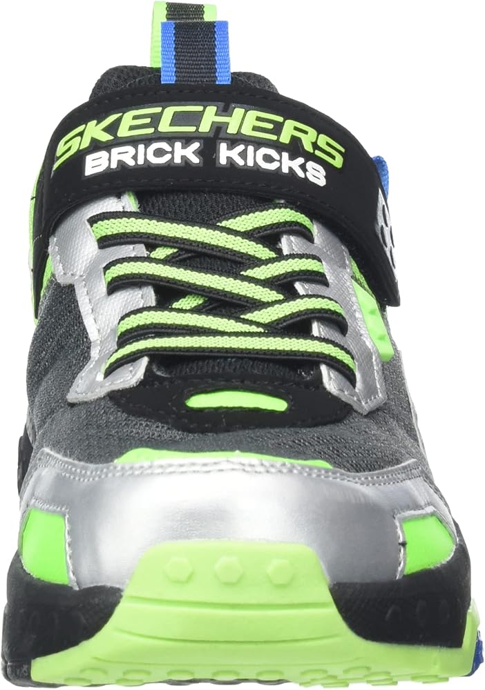 Buy Skechers Boys Brick Kicks 2.0 Silver/Black Sneaker - 11 UK