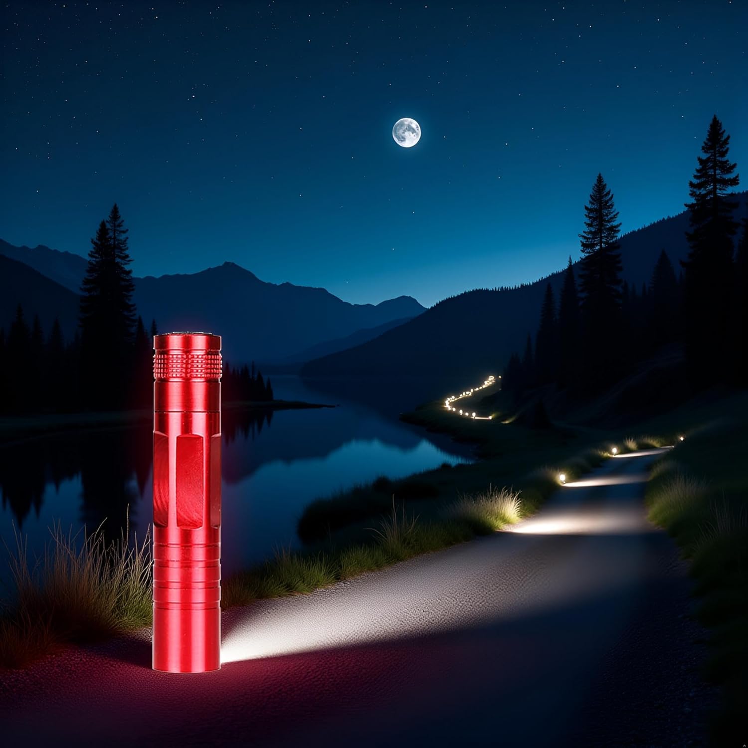 Red Mini Flashlight, High Brightness Water-Proof Portable Outdoor Emergency LED Pocket Flashlight Handheld Flashlights for Cycling, Emergency Small Strong Light Keychain