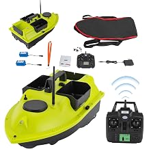 LYNICESHOP Fishing Bait Boat, w/Dual 390 Motors generating 52W of Power, 500m/1640ft RC Fishing Boat, Bait Boats, for Surf