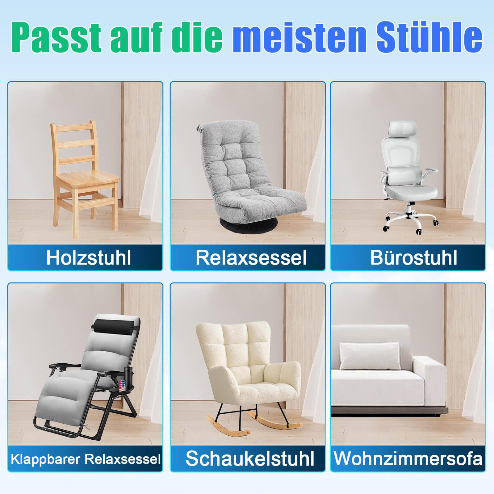 Shiatsu-Rückenmassagegerät mit Wärme, Massage-Sitzkissen für Stressminderung, Tiefenmassage-Knetung & Roller, 2 Vibrationsmotoren, Rücken-, Taillen- und Hüftmassagegerät, PU-Leder, mit 2 Netzteilen