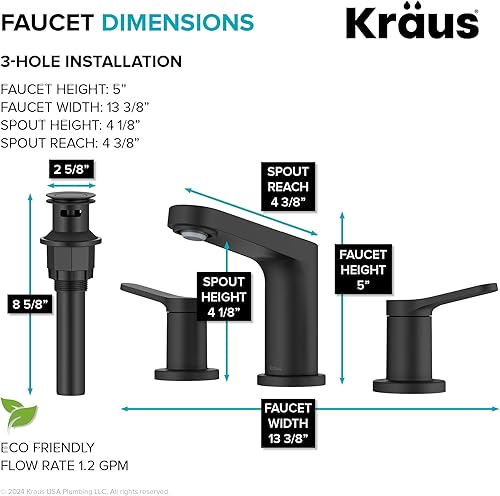 Miniatura 16 de KRAUS Indy - Grifo de baño con sensor sin contacto con caja de control y mezclador de temperatura en acero inoxidable sin manchas, KSB-10001SFS