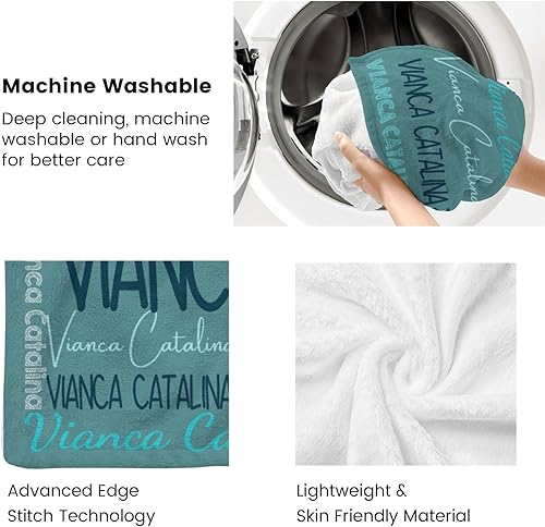 Miniatura 153 de Dr.TOUGH Mantas personalizadas para niños y adultos, manta personalizada con nombre para niños, manta con monograma con nombres personalizados