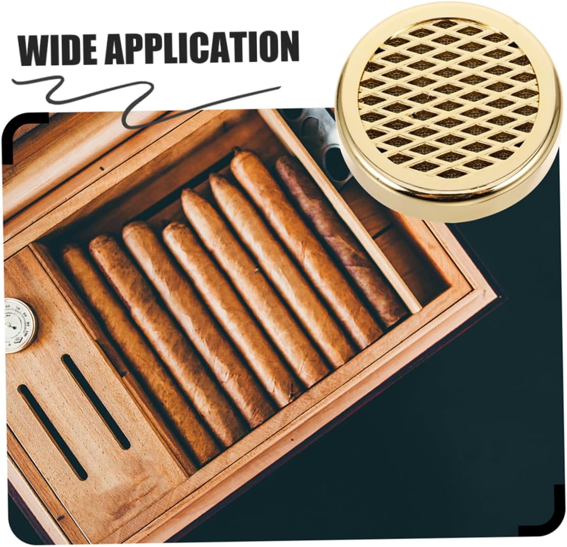 Healeved 2Pcs Round Cigarette Humidification Tablets for Humidor Cigar Moisture Control Devices Keeps Cigarettes Fresh Prevents Dryness for Home Office Bar Use