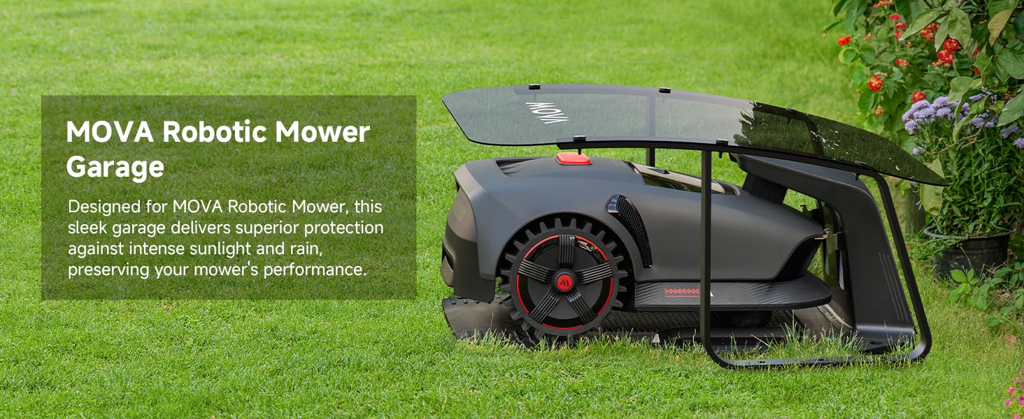 Garaje de Cortacésped Robótico MOVA, protección contra Clima adverso y luz Solar, Resistente al Agua, fácil configuración e instalación, Accesorio para la Serie de Robot Cortacésped MOVA