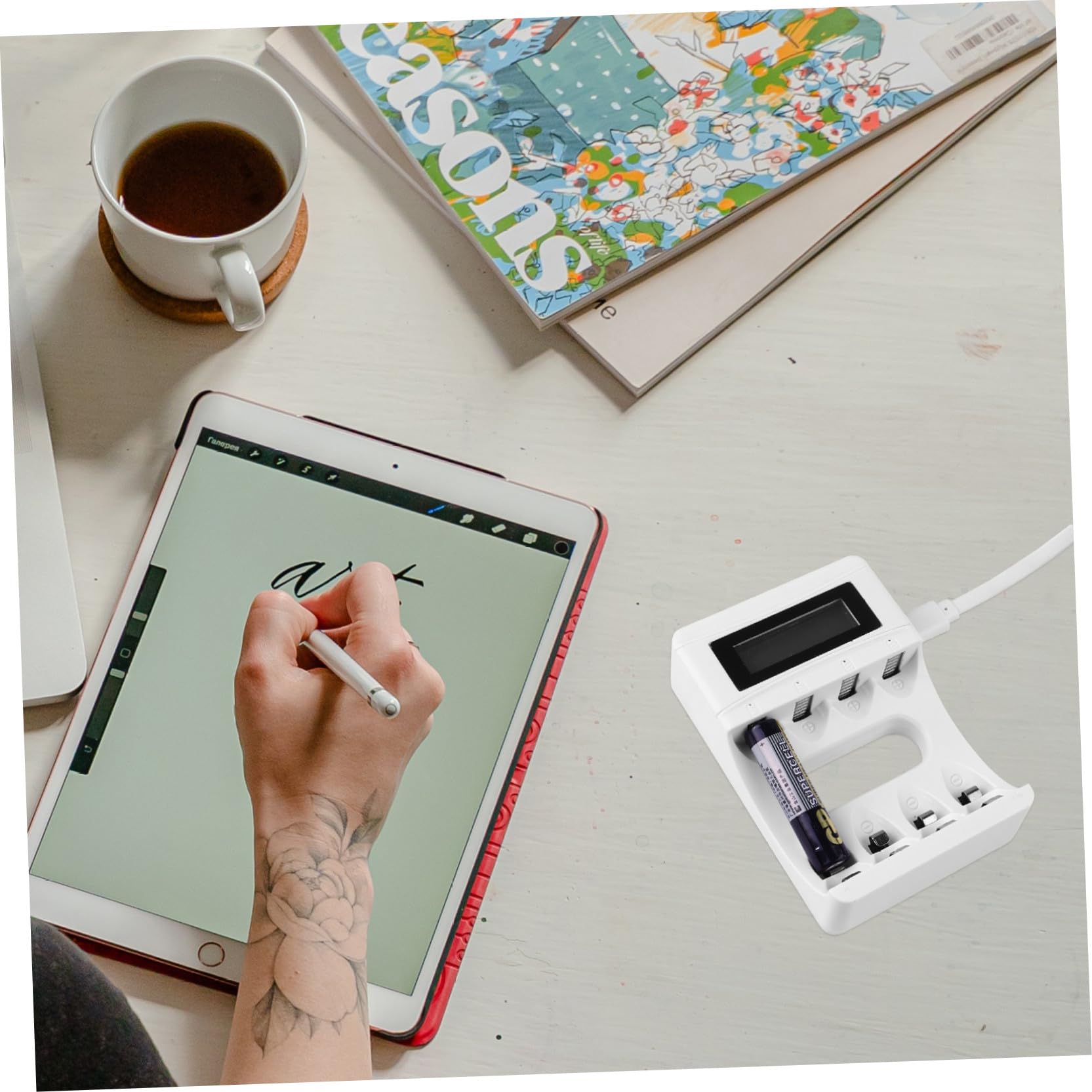 jojofuny 2piezas Cargador De Baterías Recargables De Pantalla LCD Cargador USB para Baterías AA AAA Protección De Sobrecarga y Cortocircuito para y