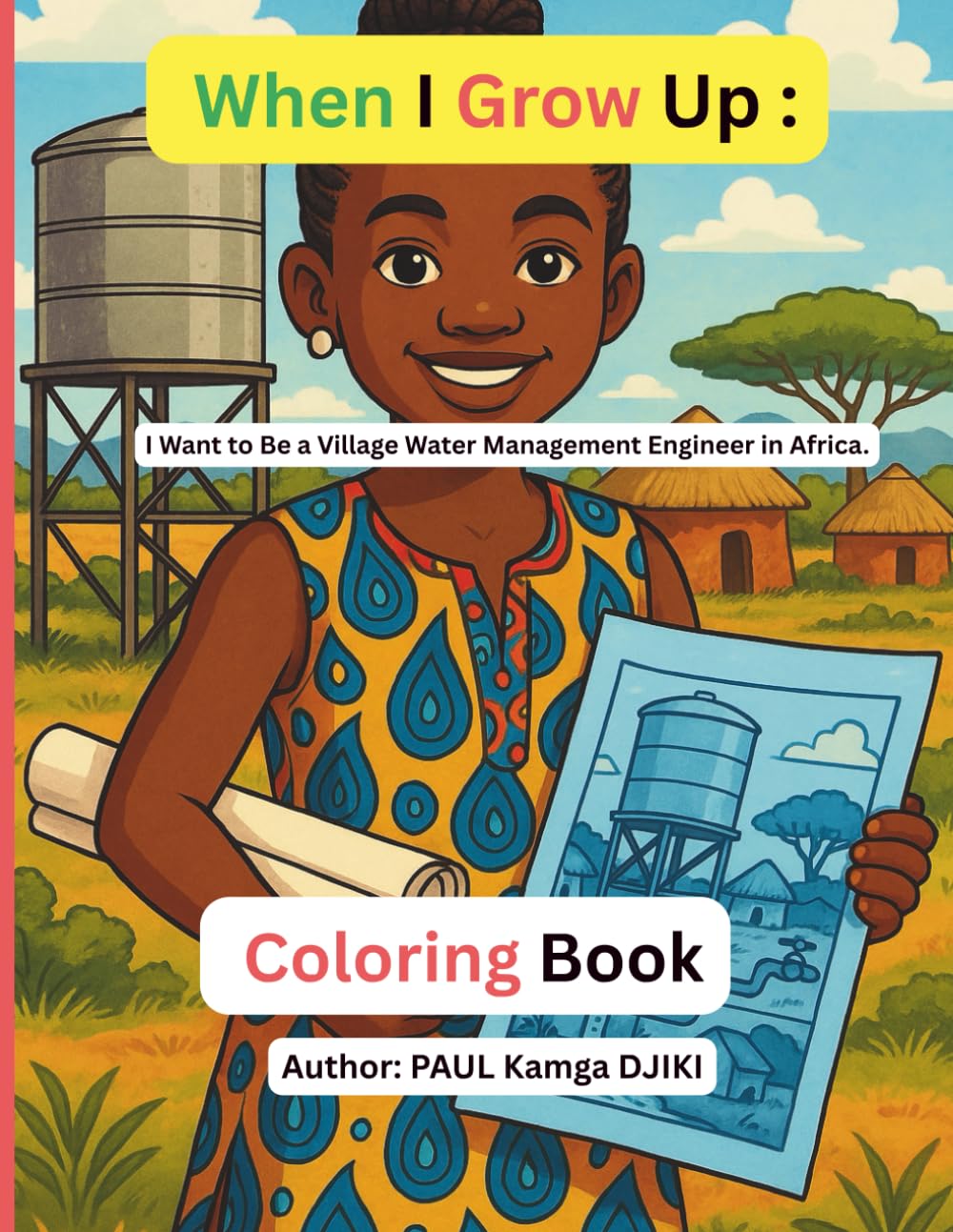 When I Grow Up, I Want to Be a Village Water Management Engineer in Africa: A Culturally Inspired Coloring Book Teaching Kids About Clean Water, Engineering, and African Village Life