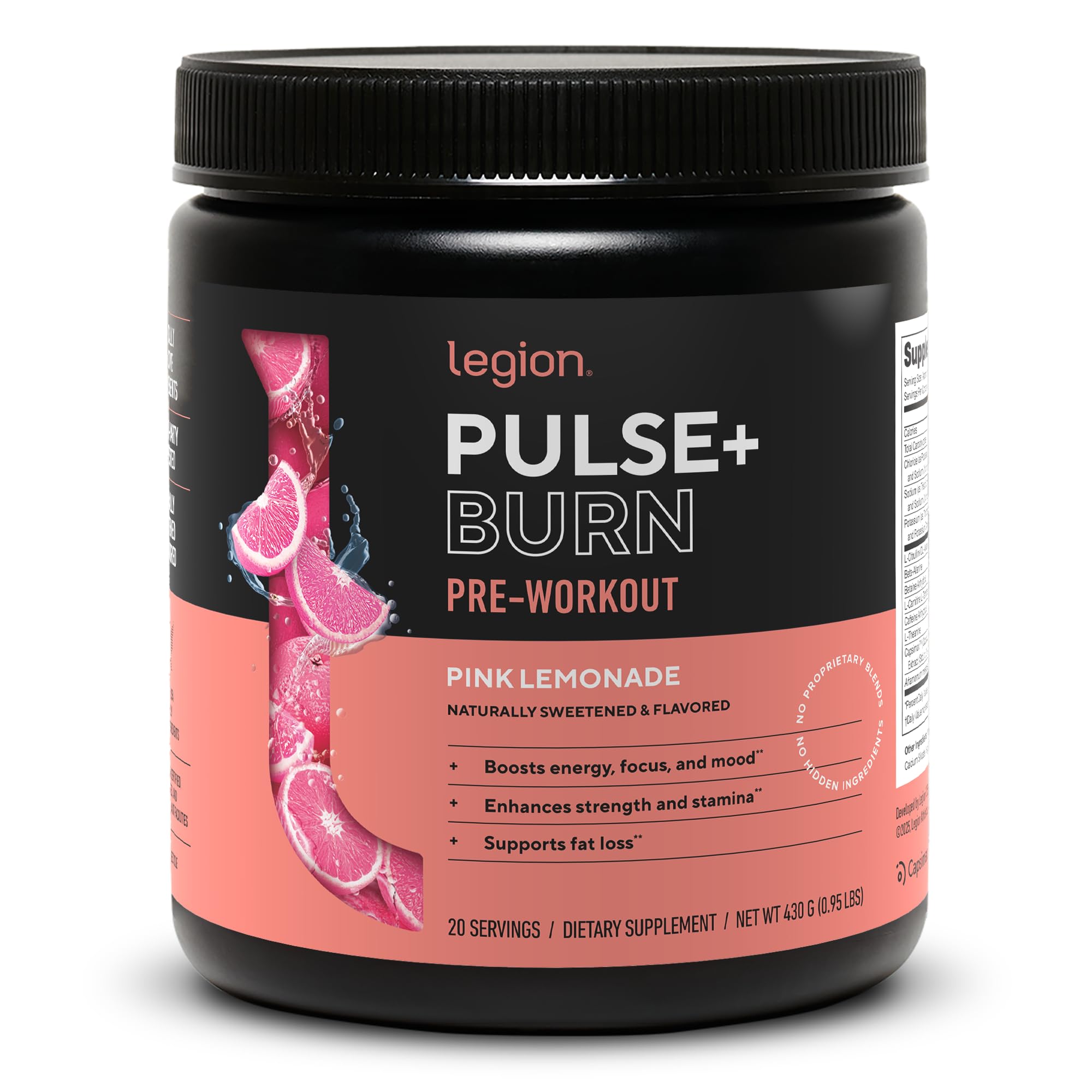l carnitine malate Amazon.com: LEGION Pulse+ Burn Thermogenic Pre Workout Powder - High Stimulant Energy - L-Carnitine, Citrulline Malate, Beta Alanine, Capsimax - Nitric Oxide Booster