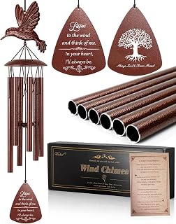 36" Hummingbird Memorial Wind Chime, Sympathy Gifts for Loss of Love One