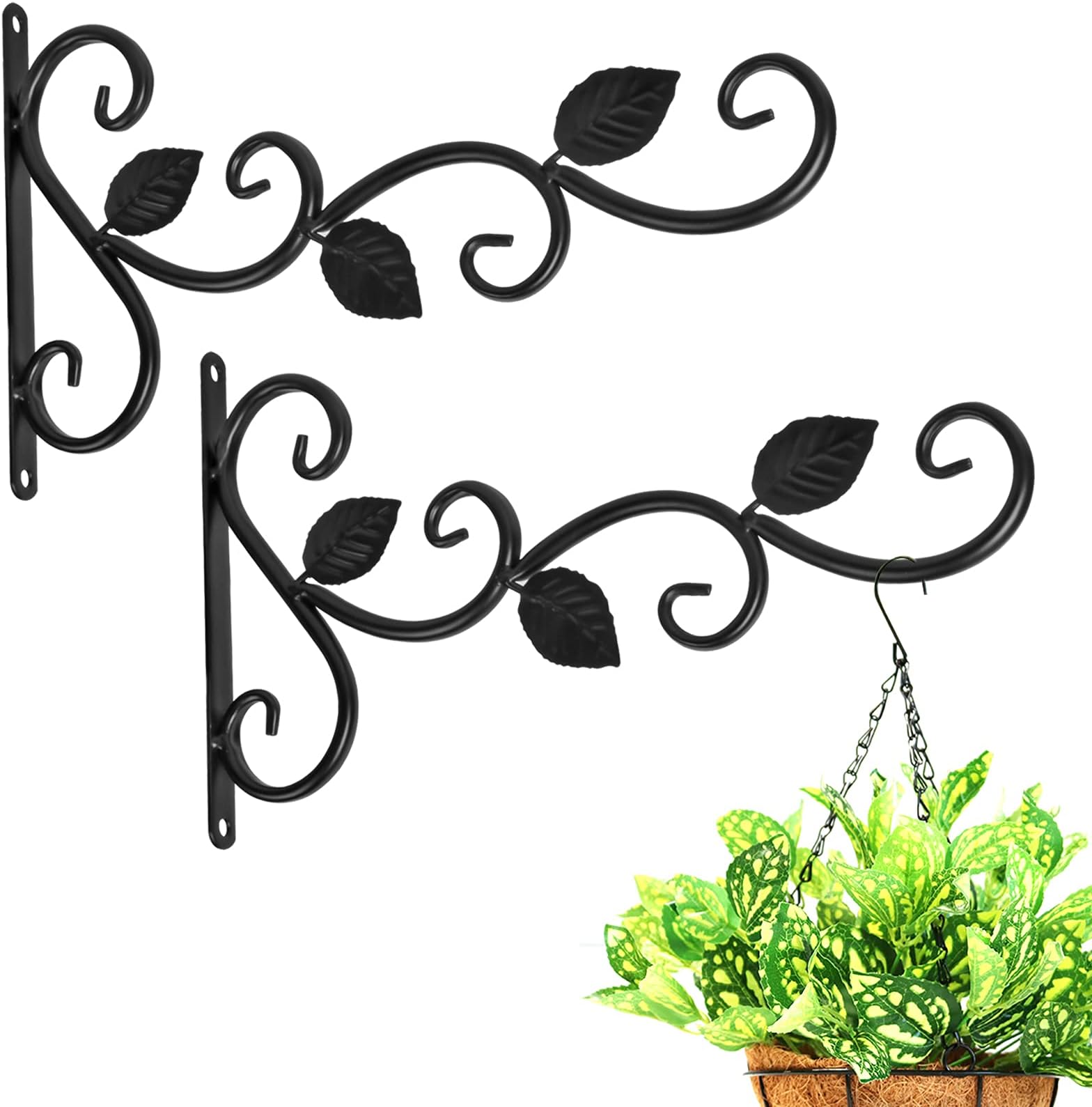 2pcs Hanging Basket Brackets Hanging Basket Hooks Hanging Basket Stand