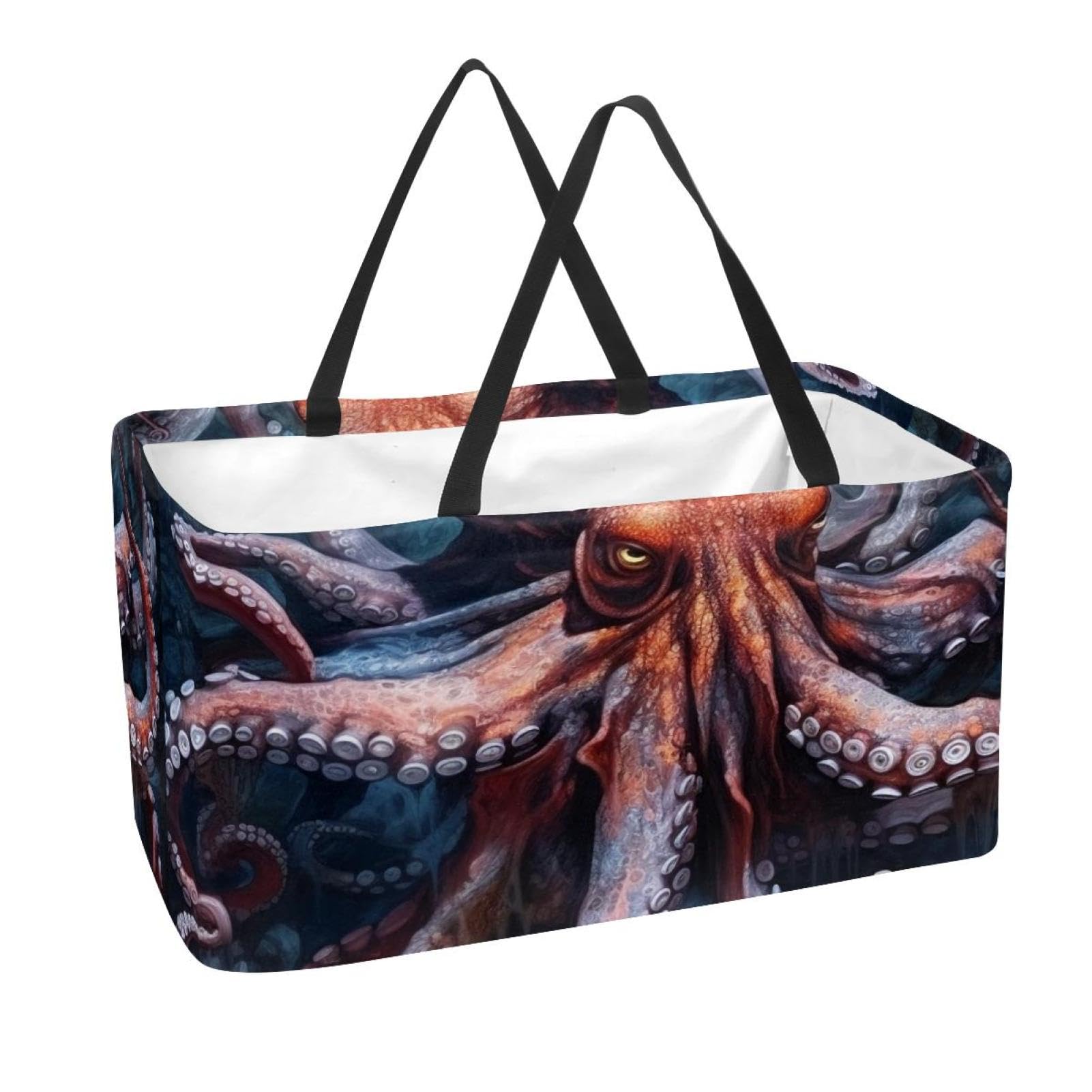 Sacs d'épicerie réutilisables lavables ocean pliables pour rangement facile