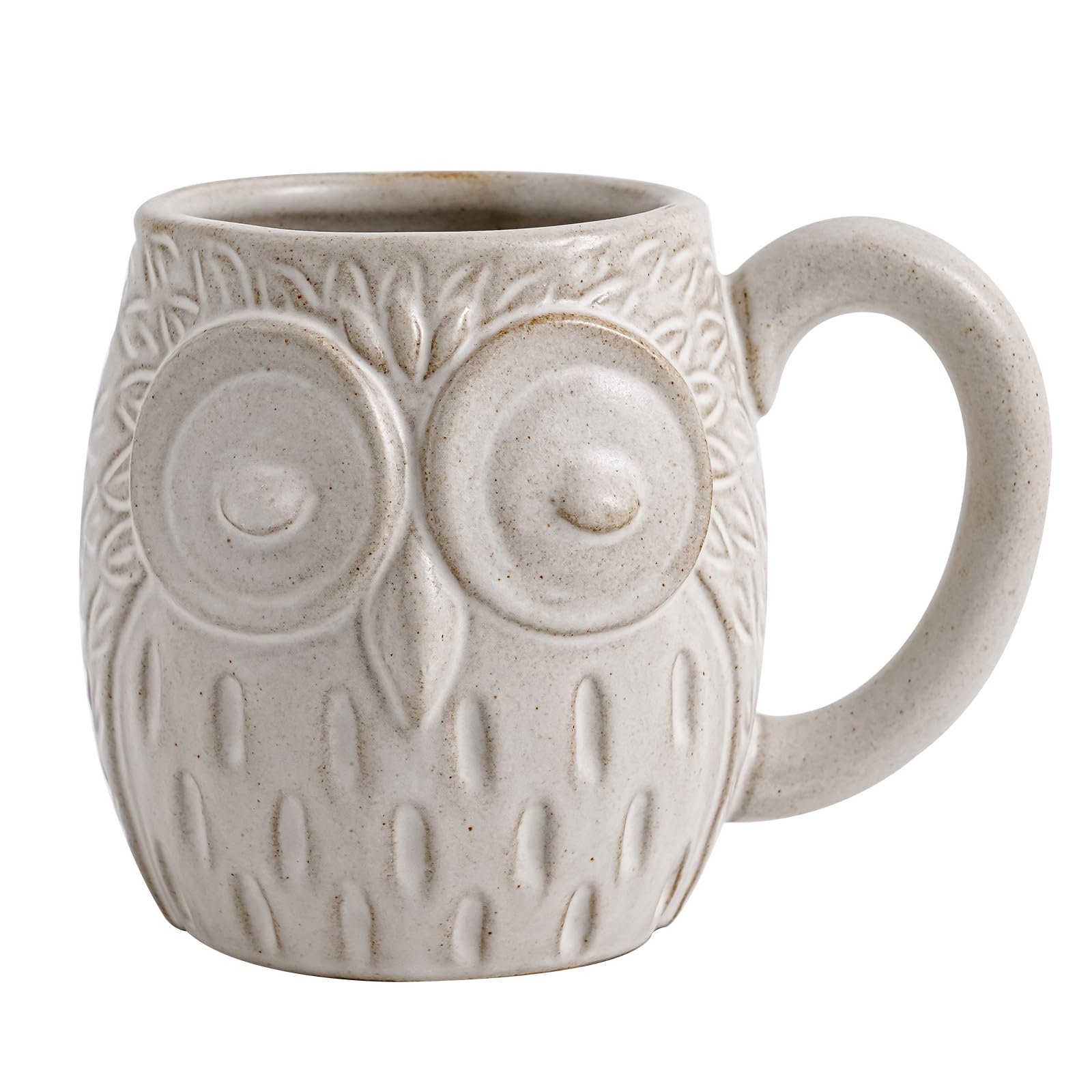 20 oz Owl Ceramic Coffee Mug - Large Ceramic Coffee Mug - Cute 3D Owl Design, Unique & Creative Mug for Coffee, Tea, Hot Cocoa, and More
