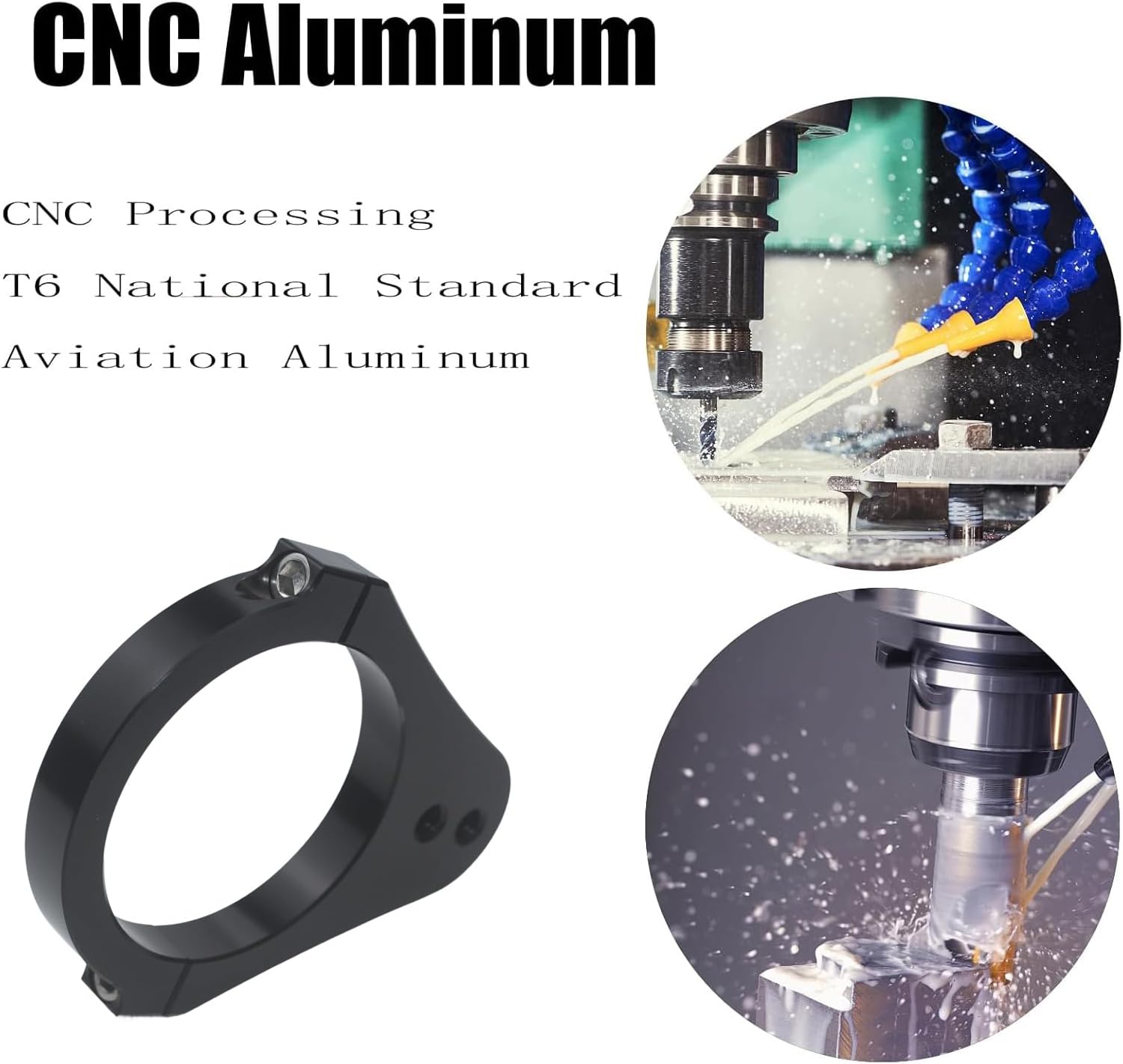 Motorcycle Universal 60mm CNC Aluminum Fork Tube Brackets Steering Damper Frame Mounting Clamp Foot Fixer Hardware Parts Stabilizer Motorbike Motocross (60mm)