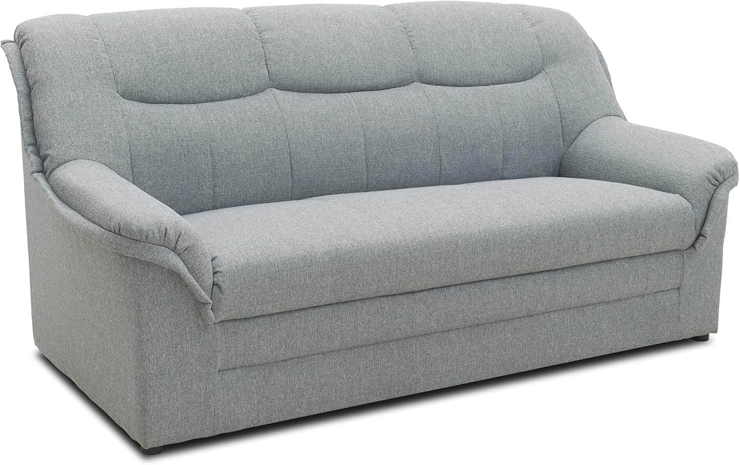 DOMO. Collection Canapé Berlin Classique 3 Places avec Ressorts de qualité supérieure, 3 Places, 178 x 90 x 89 cm (l x p x h), argenté