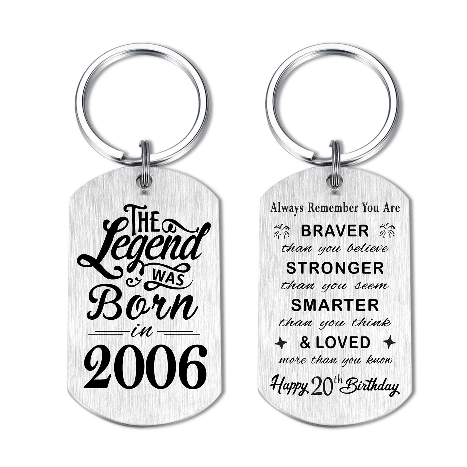 Yobent Birthday Gifts for Men Women Him, Happy Birthday Personalized Keychain, Men Gifts for Bday Unique