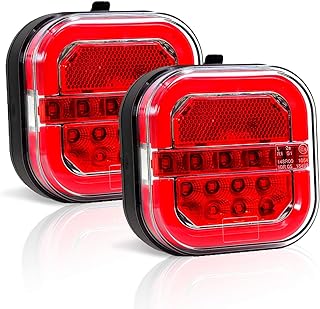 Wireless Trailer Lights for Towing, Magnetic LED Trailer Light for Truck RV, Rechargeable Tail