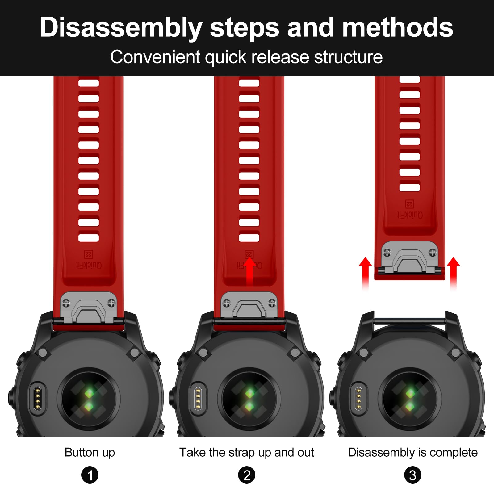 MYSNBKN Watch Strap for Fenix 5/Fenix 5 Plus/Fenix 6/Fenix 6 Pro/Fenix 7/Fenix 7 Pro/Fenix 8 47mm/Fenix Epix/Epix Pro 47mm - Image 2