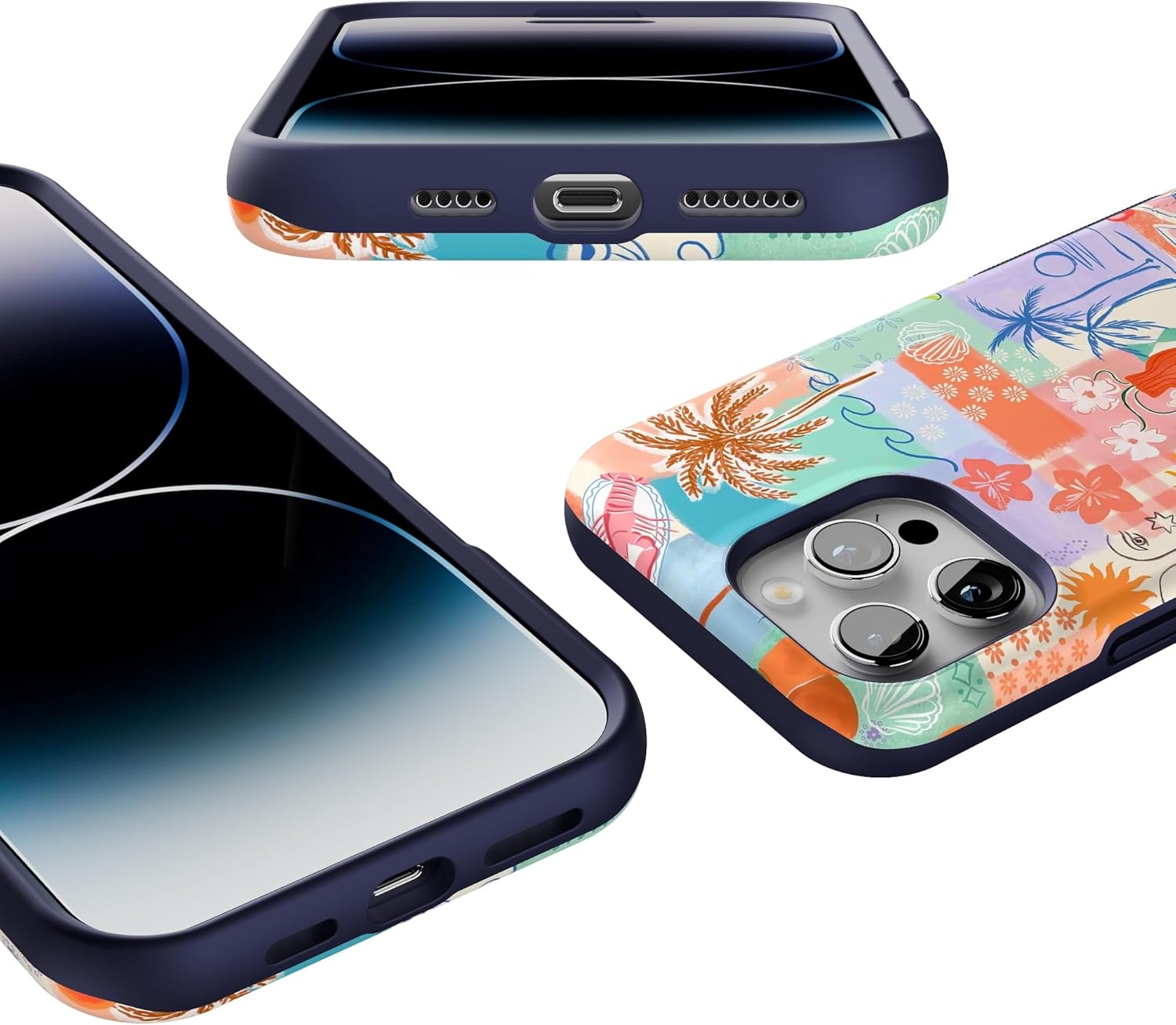 Casely iPhone 16 Pro Case | Tropical Heat | Beachy Collage | Bold Protective Design | MagSafe Compatible | Military-Grade Drop Protection | Wireless Charging