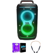 JBL PartyBox Stage 320 Portable Bluetooth Speaker Bundle, White