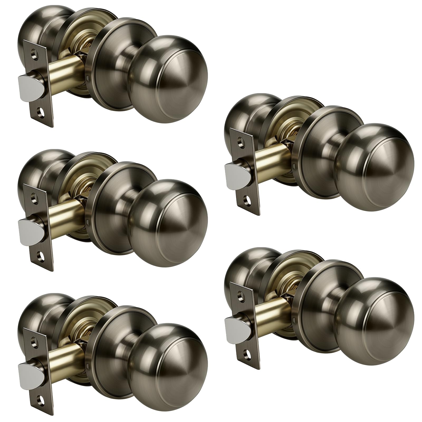 Matte Black Door Knobs - Stylish Passage Handles -15