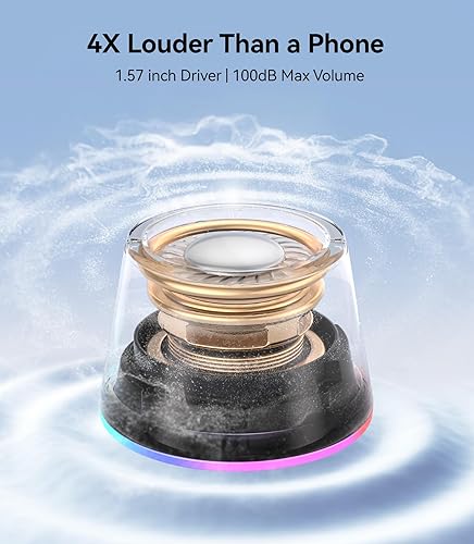 Miniatura 5 de Bocina Bluetooth para adolescentes regalos de elefante blanco para adultos, hombres y mujeres, altavoz portátil de sonido fuerte con soporte para