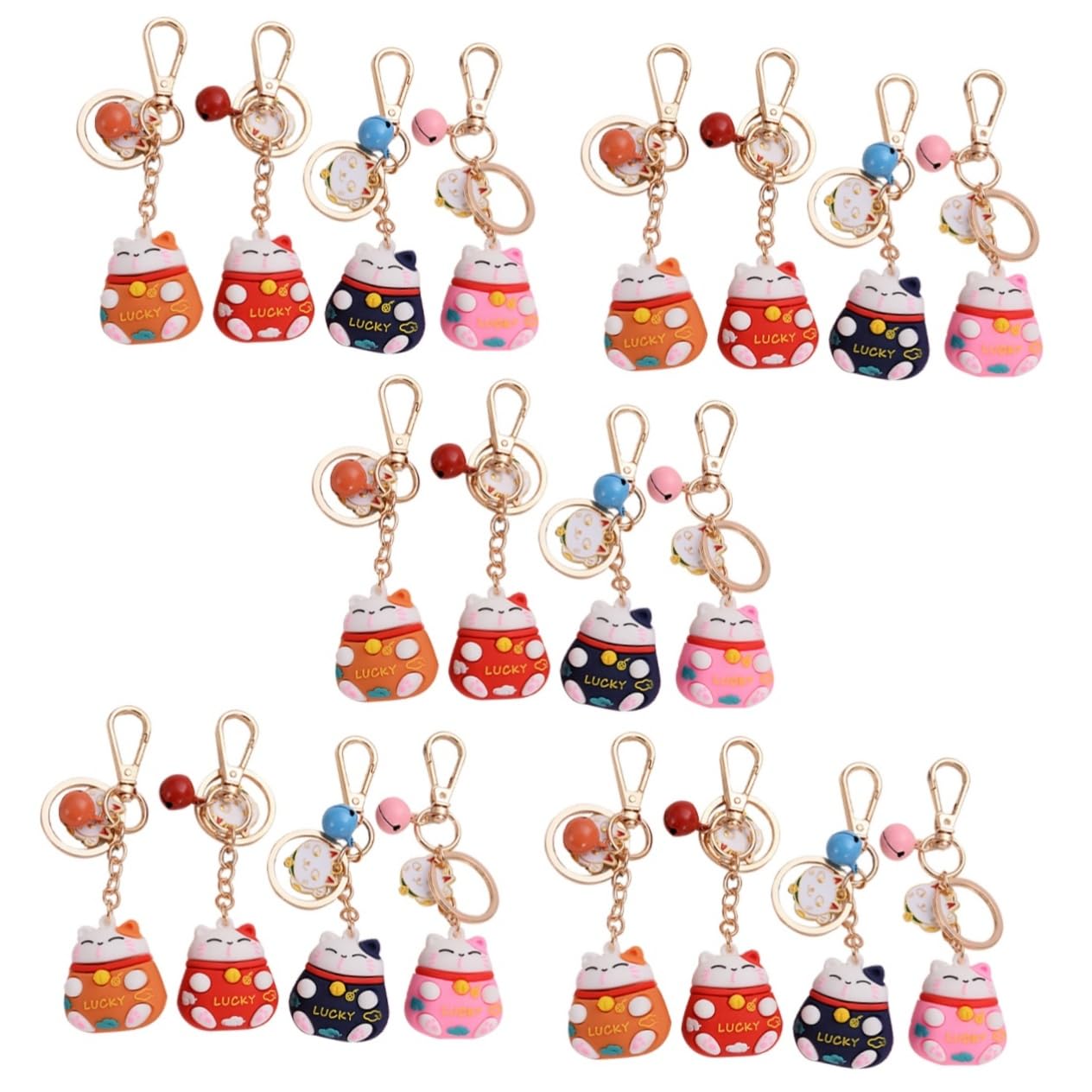 SOIMISS 20stücke Glückskatze Schlüsselanhänger Niedliche Bag Pendants Für Taschen Multi-funktionale Deko Für Und Accessoires