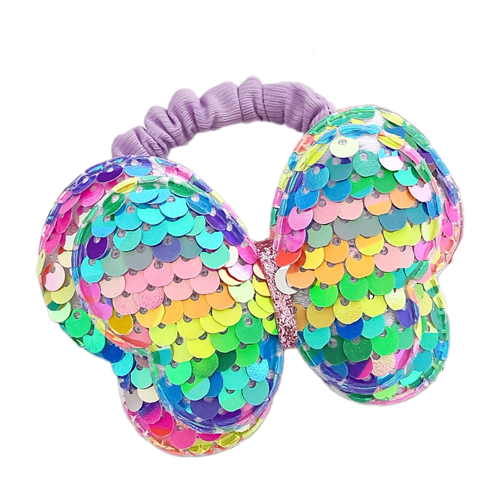 Maxtonser Butterfly Hair Rope Hair Bun Scrunchies Elastic Hair Rope Sequined Hair Scrunchy Blingbling HairBands Female Accessories