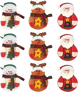 TUPARKA 9pcs De Noël Couverts Titulaire Cuisine Couteau Fourchette Jolie Décoration Xmas Holiday Party Dîner Décoration 3 Styles