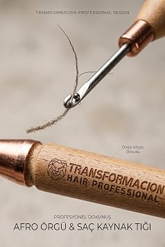Transformacion Afro Örgü Tığı, Keratin Kaynak ve Mikro Boncuk için Profesyonel Saç Uzatma Tığı 721419