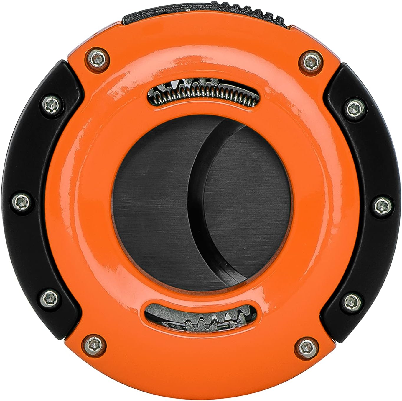 Xikar XO Double Guillotine Cigar Cutter, Dual Stainless Steel Blades, 64 RG, Orange and Black with Black Blades