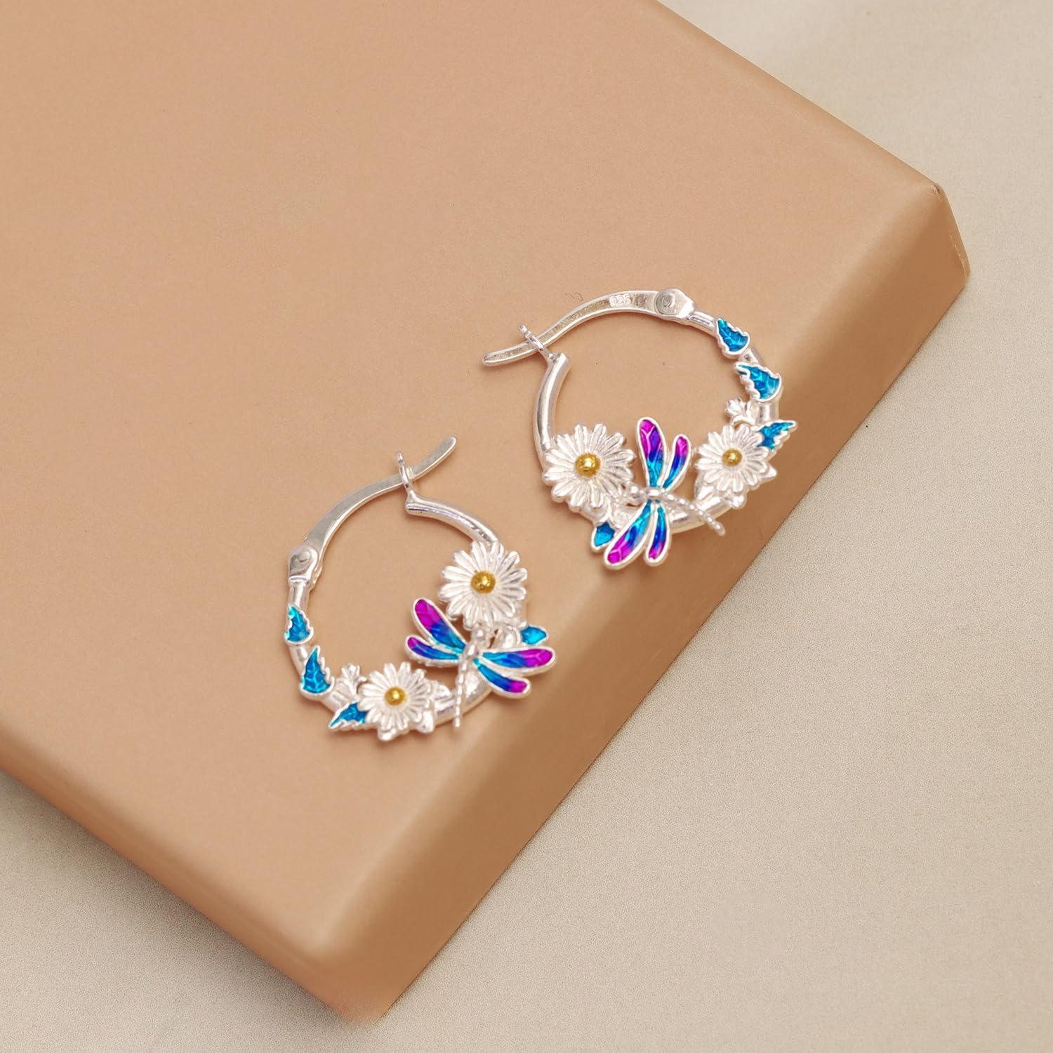 LeCalla 925 Sterling Silver Hoop Earrings | Lightweight Round Click-Top Small Classic Earring Hoops | Anniversary Birthday Women Gifts Sensitive Ears