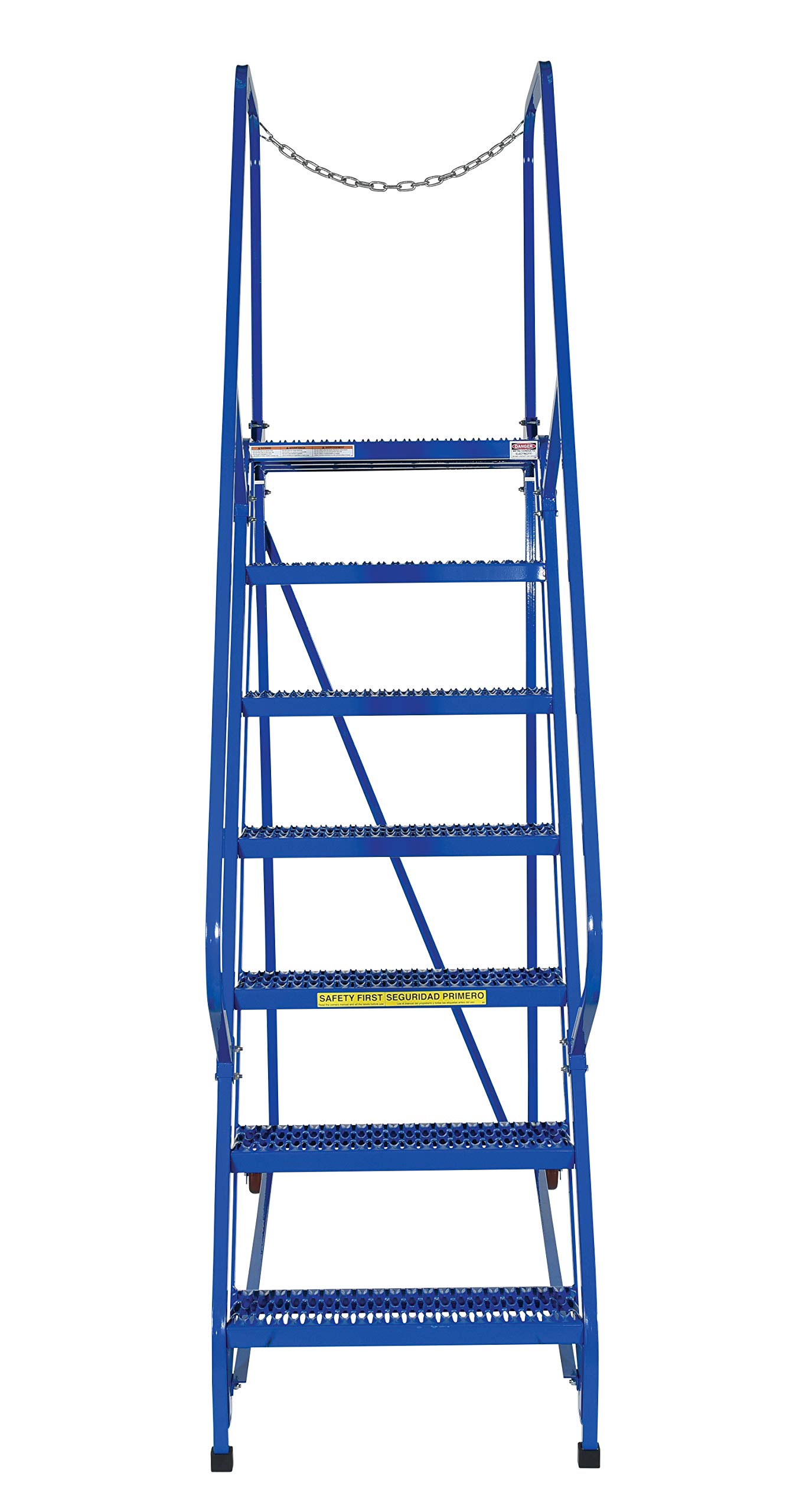 Stell Ladder Relling Vestil Ladmm Gripstrut Rolling Maintenance Ladders For Sale Commercial
