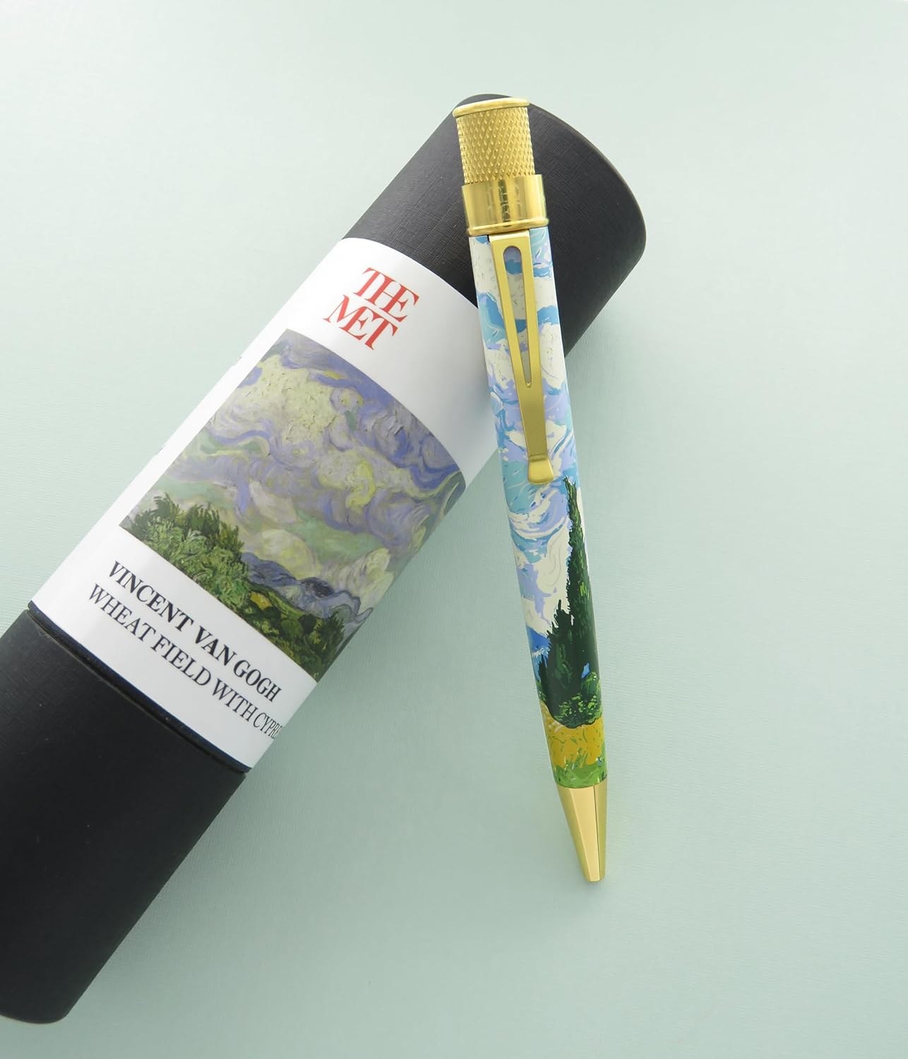 Retro 51 Metropolitan Van Gogh Wheat Field with Cypresses Pen Rollerball Pen