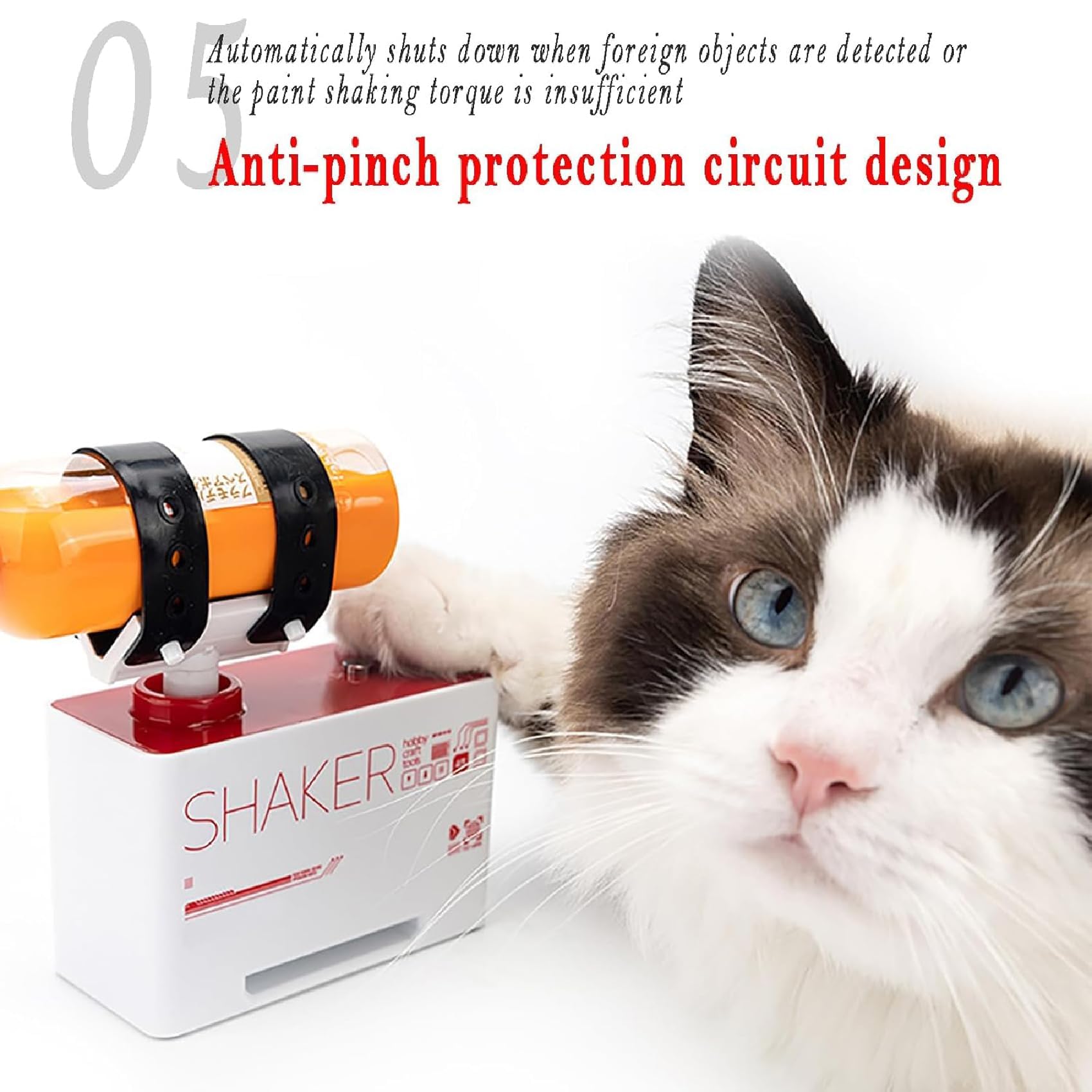 Mezclador de Pintura, Mezclador de pigmentos de Pintura con Correa Fija, 2 Modos de Trabajo, Compatible con Varios tamaños de Botellas de Pintura (8 ml-330 ml) para Herramientas de Pintura