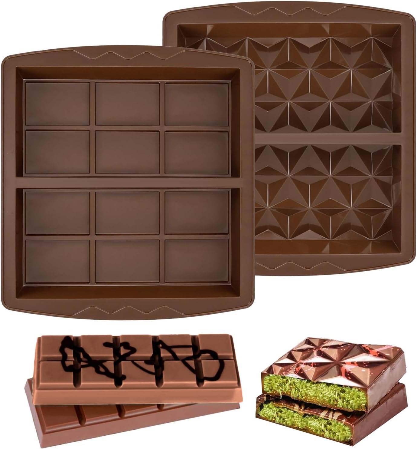 2 Pièces Oule Tablette Chocolat,6 Cavités Oule Tablette Chocolat Dubai,oules à Chocolat En