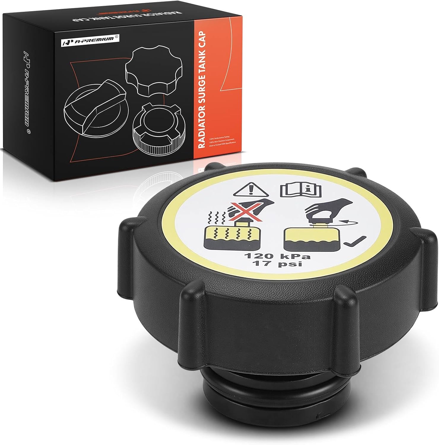 A-Premium Coolant Reservoir Expansion Tank Cap Compatible with Ford Escape 2001-2012 & Mercury Mariner 2005-2011