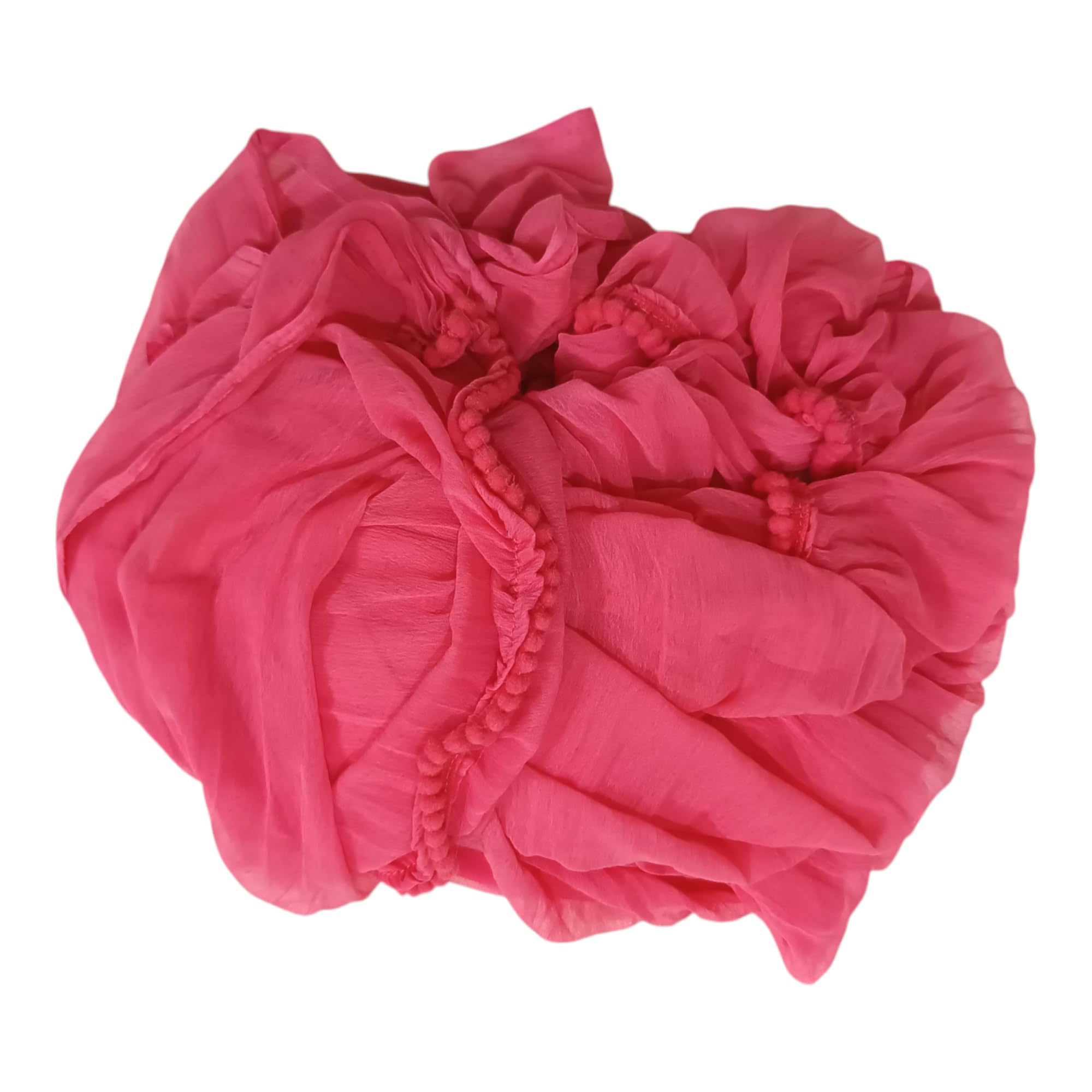 ARIPAN Soft Dailywear Casual Chiffon Solid Plain Dupatta for Women and Girls 2.25m Free Size Summer Special Pumpum Border Chunni Odhani for Ladies (gajari, 2.25m) 2