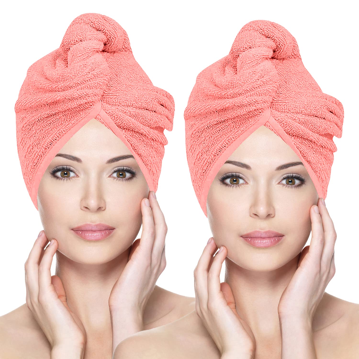 Lxshunlifa Towel Head Wrap, 2 Packs Microfiber Hair Towel For Women