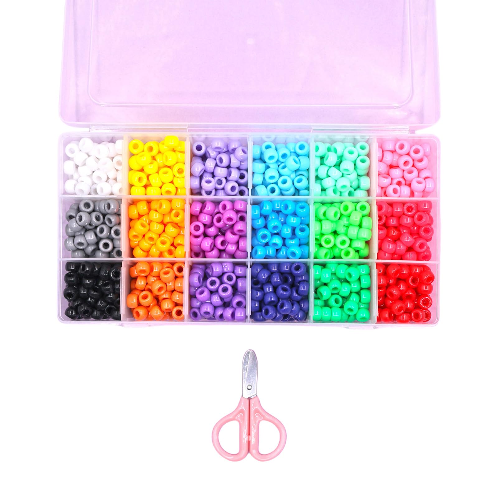 Qusinfc Organized Craft Jewelry Set Including Resin Beads Elastics String and Storage Box for Creative Projects Jewelry Making Set