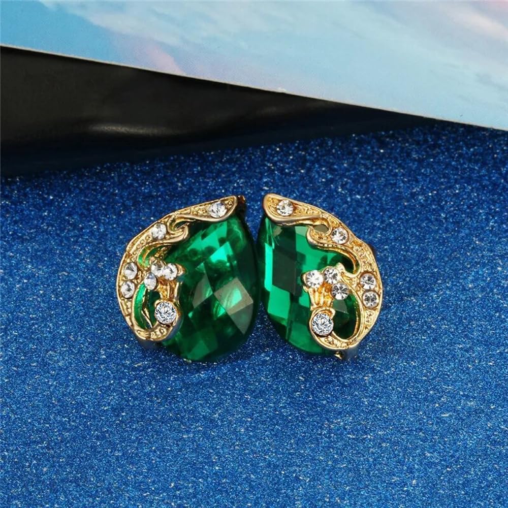 Elegant Crystal Ring Earrings Necklace Set
