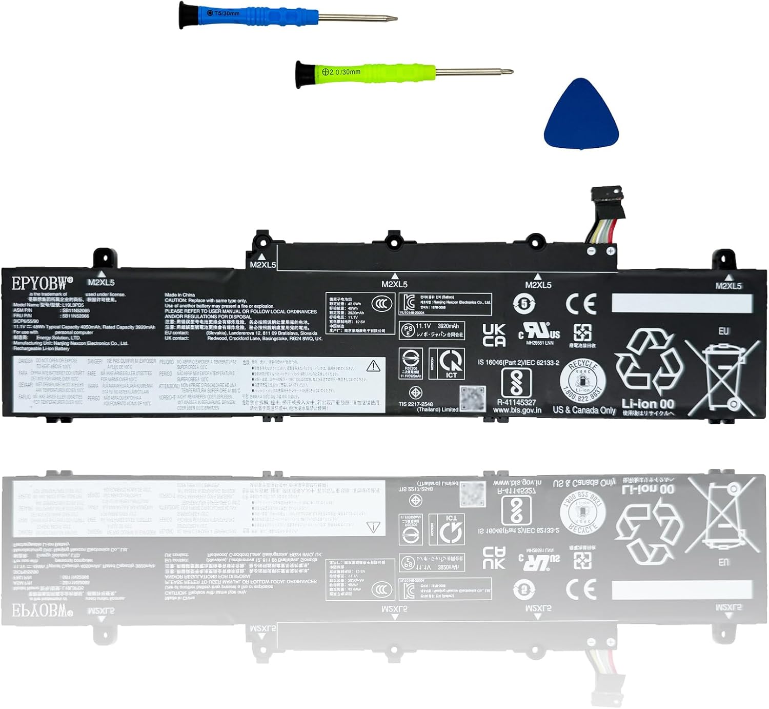 L19L3PD5 Laptop Battery 45Wh Compatible with Lenovo ThinkPad E14 / E15 Gen 2 Gen 3 Gen 4 Series L19C3PD5 L19M3PD5 L19D3PD5 L20C3PD4 L20M3PD4