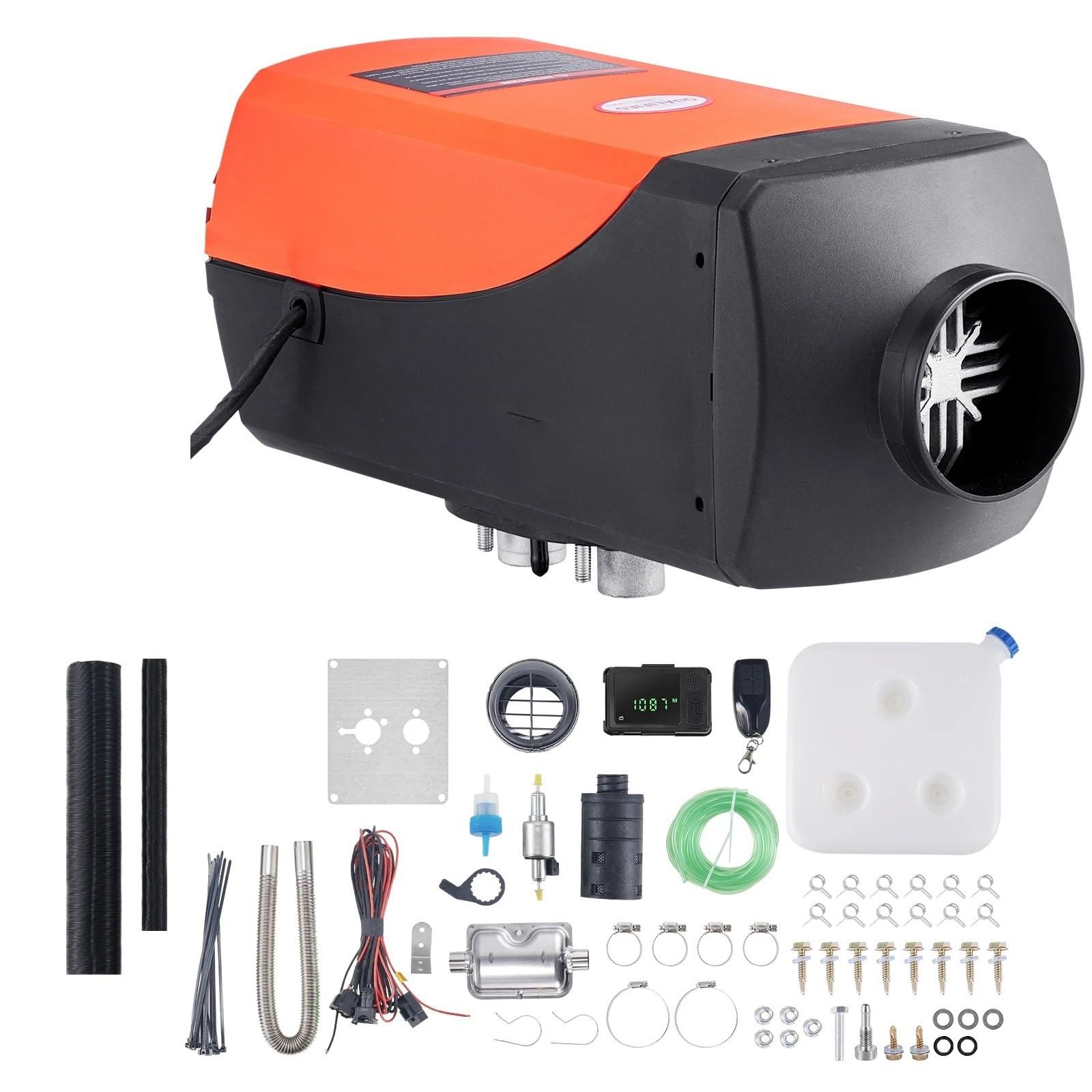 Kit de calefacción para estacionamiento, calentador de coche de 2/5/8 kW, calentador de aire diésel de 12 V con silenciador y control remoto, para camiones, autobuses, autocaravanas y remolques. Cal