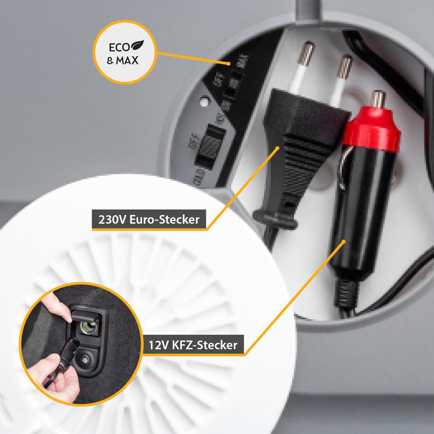 TZS First Austria - Elektrische Kühlbox 32L - Kühl- & Wärmefunktion - 12V/230V für Auto & Steckdose - Thermoelektrisch & Leise - Camping & Reise - Schwarz
