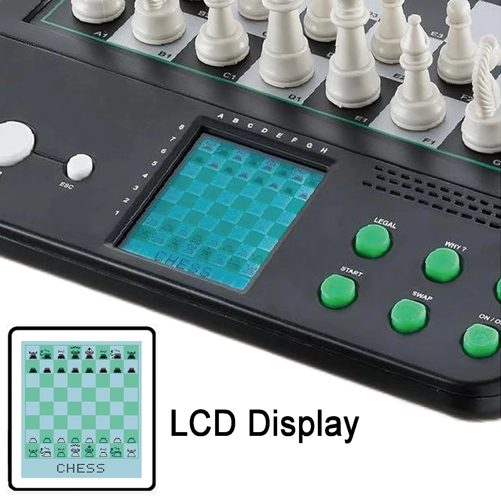 Elektronisches Schachbrett, Intelligente Mensch-Maschine-Interaktion, Mit Magnetischen Figuren, LCD-Bildschirm – Anzeige Der Figurenpositionen, Für Anfänger Und Schachliebhaber