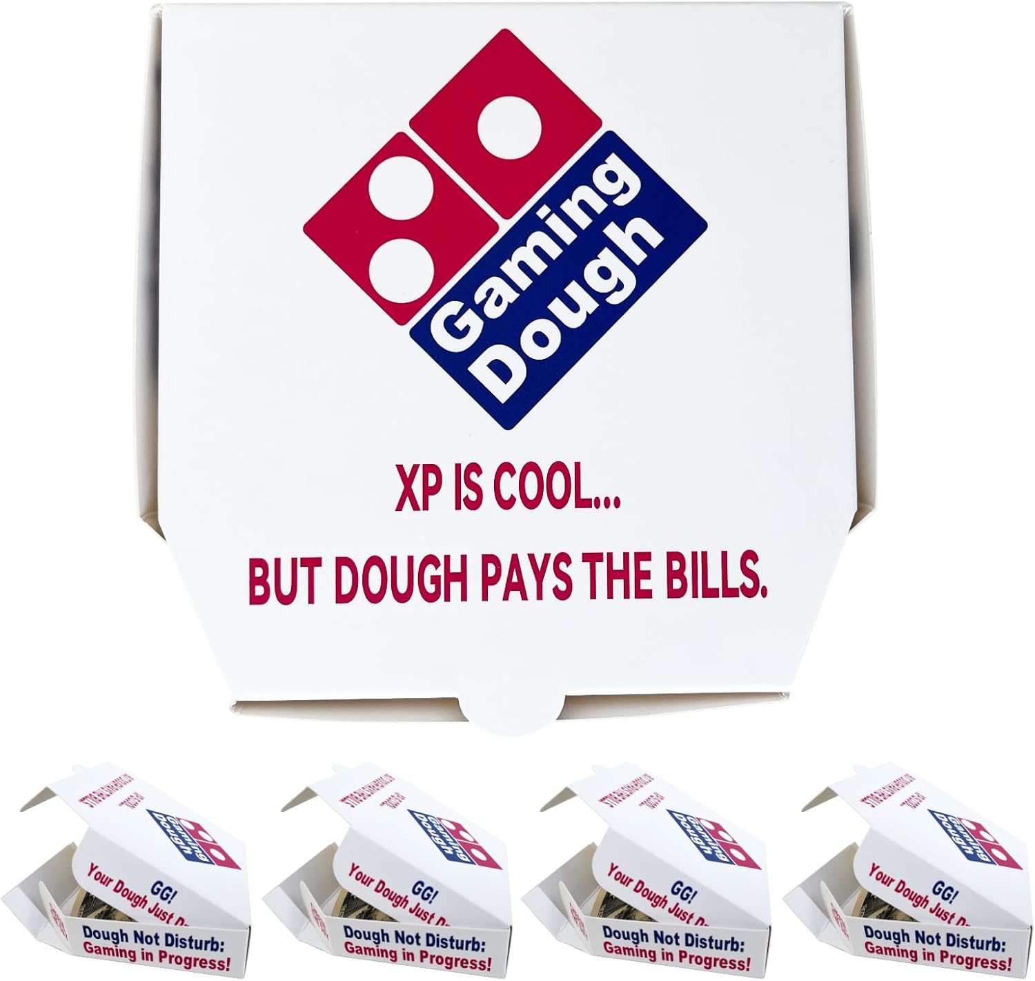 4 Pack Gaming Dough, Funny Money Gift Box for Teen Boys, Gamers, Gamer Birthday Gift for Him, Pizza-Themed XP Game Card Holder, Christmas Stocking Stuffers for Teens 4 Pack Gaming Dough, Funny Money Gift Box for Teen Boys, Gamers, Gamer Birthday Gift for Him, Pizza-Themed XP Game Card Holder, Christmas Stocking Stuffers for Teens