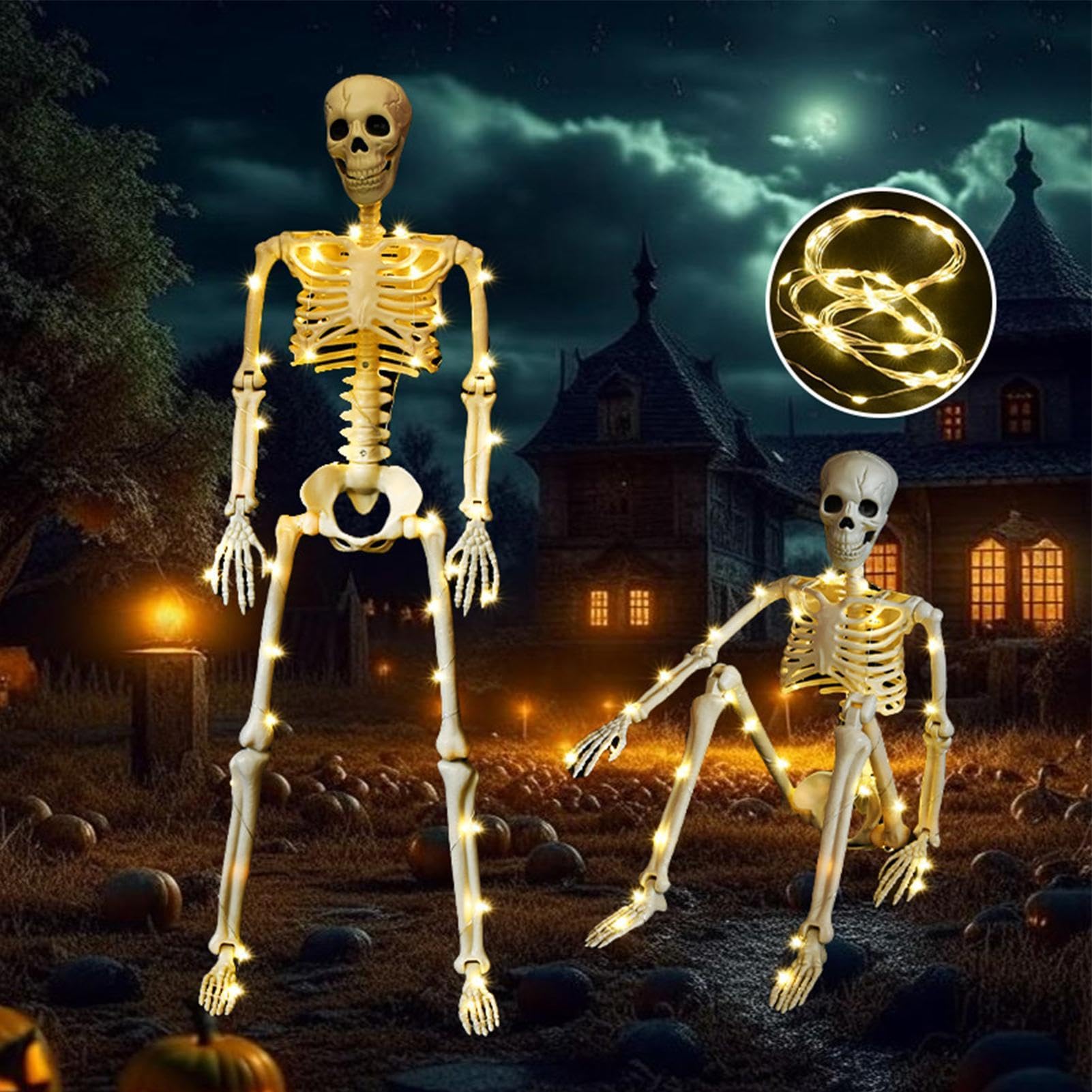 Decorazioni di scheletro di Halloween 30 pollici Posable Spooky Decor con